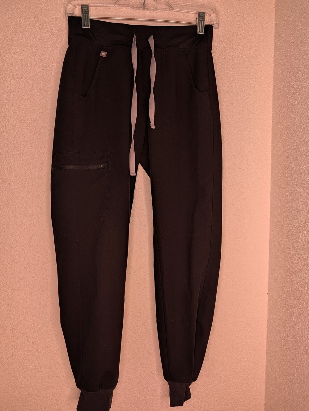 FIGS Zamora Jogger Scrub Bottoms Women Black XXS Medical Healthcare Casual